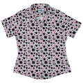 Glitchy Game Effects Video Game Curvy Button Up Shirt Geek Nerd video game arcade print women