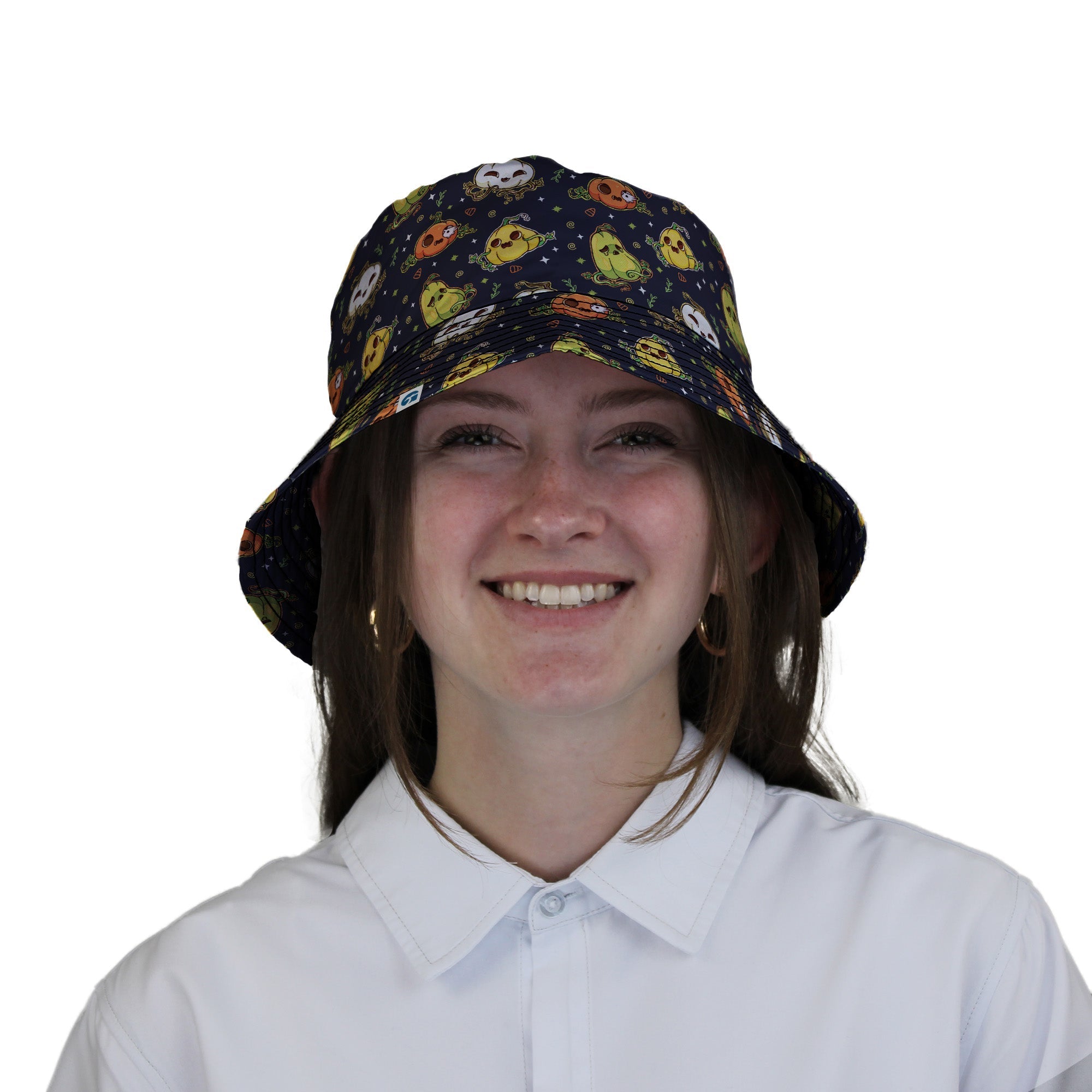 Glowing Halloween Pumpkins Anime Bucket Hat