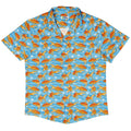 Goldfish Button Up Shirt Geek Nerd adult sizing Design by Julie Kitzes marine biology