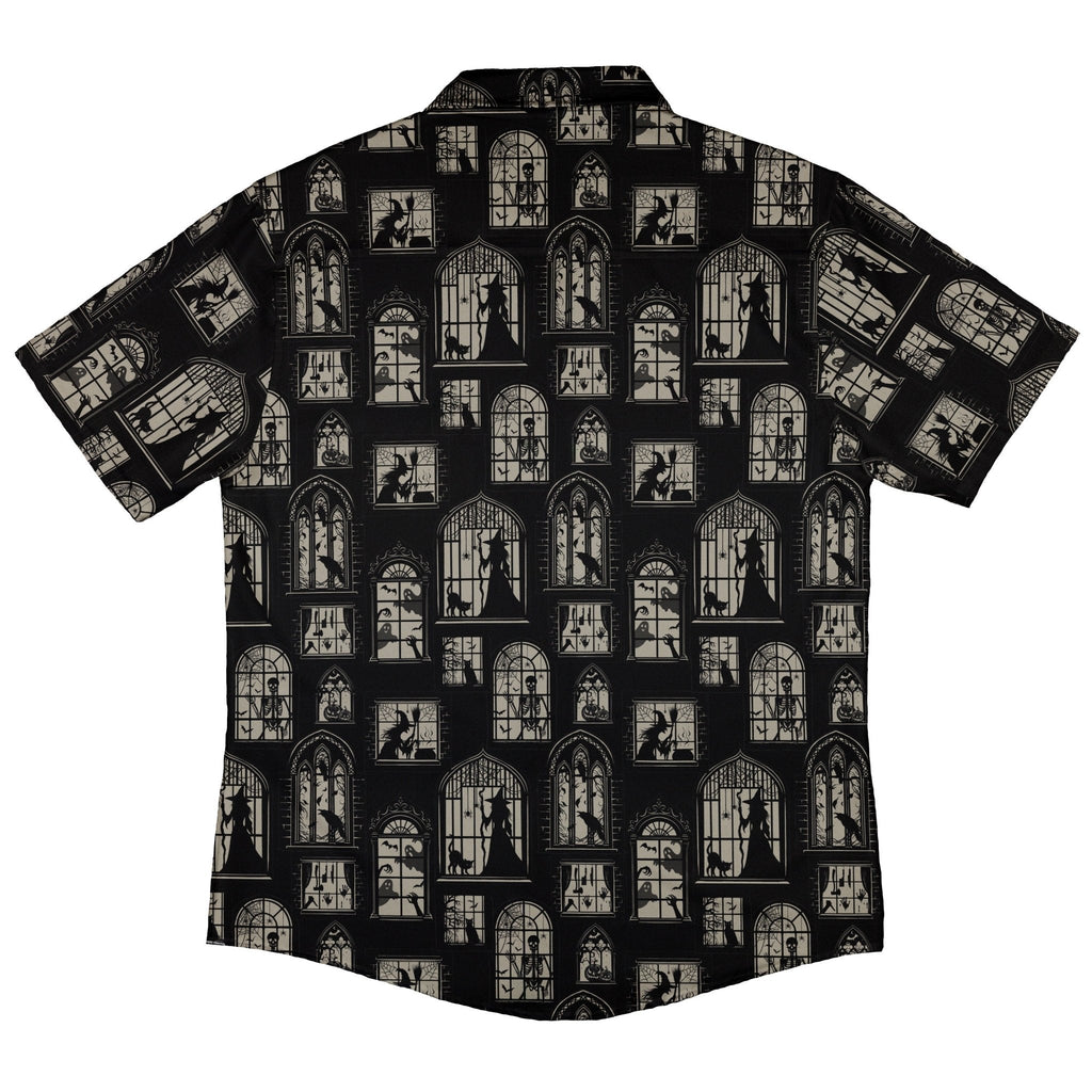 Gothic Windows Button Up Shirt Geek Nerd 0925 adult sizing All Adult Button Up Shirts