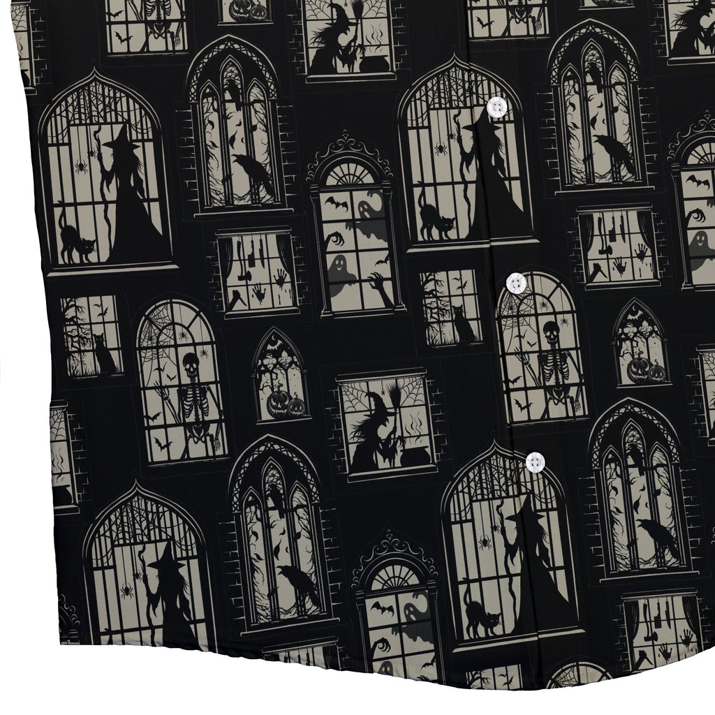 Gothic Windows Button Up Shirt Geek Nerd 0925 adult sizing All Adult Button Up Shirts