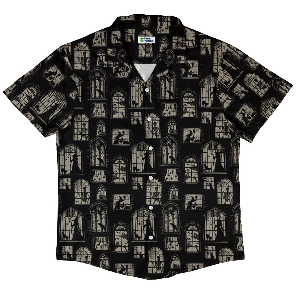 Gothic Windows Button Up Shirt Geek Nerd 0925 adult sizing All Adult Button Up Shirts