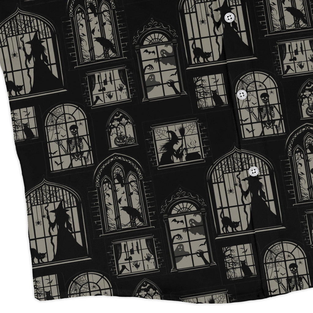 Gothic Windows Long Sleeve Button Up Shirt Geek Nerd 0925 adult sizing All Adult Button Up Shirts