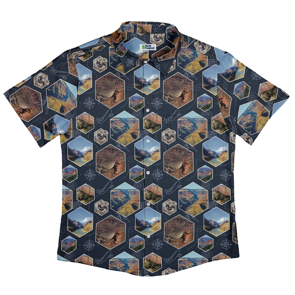 Grand Canyon Wonder Button Up Shirt Geek Nerd 0925 adult sizing All Adult Button Up Shirts