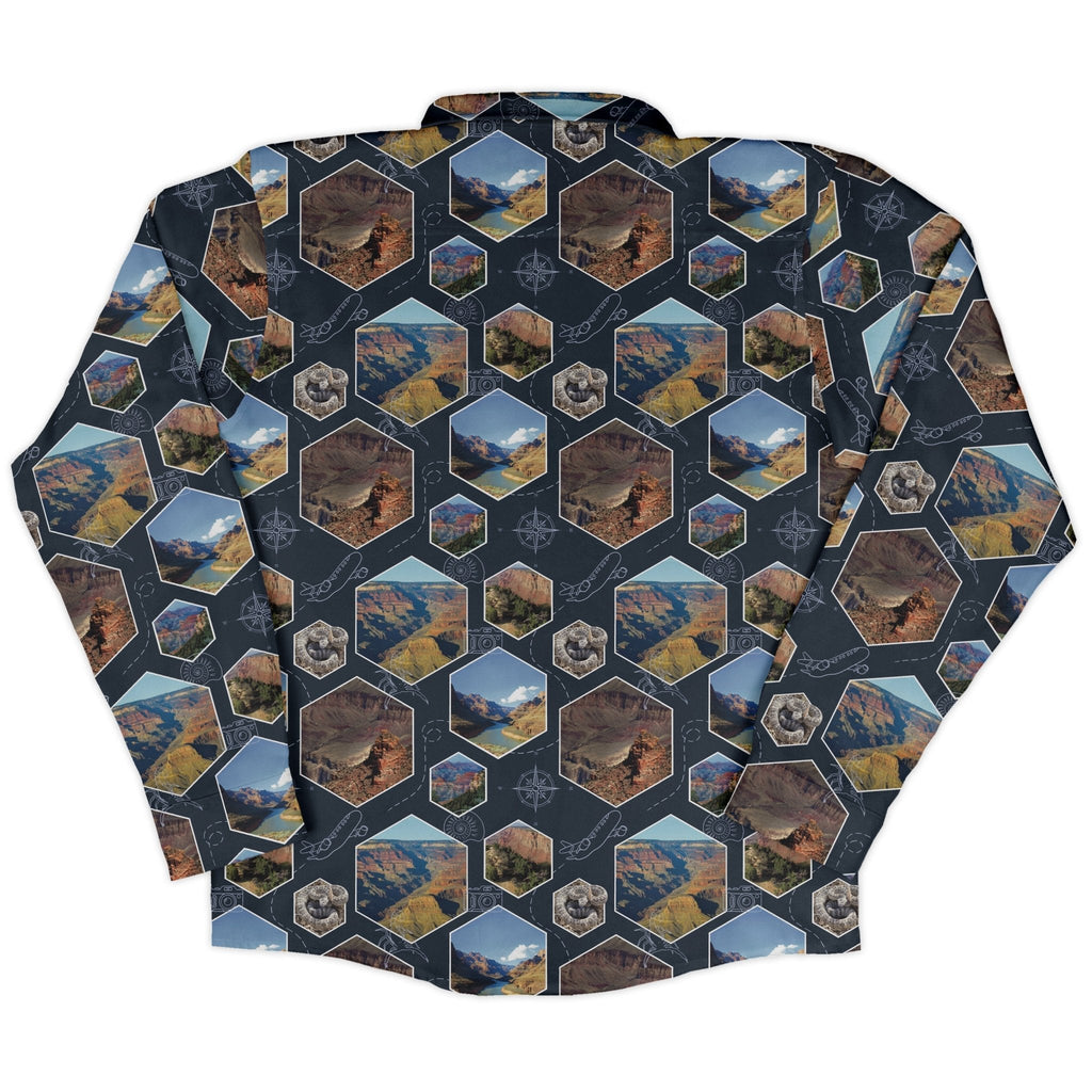 Grand Canyon Wonder Long Sleeve Button Up Shirt Geek Nerd 0925 adult sizing All Adult Button Up Shirts
