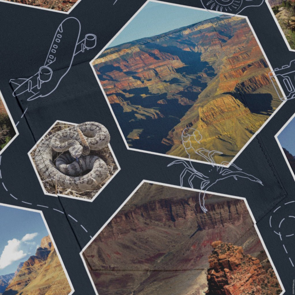 Grand Canyon Wonder Long Sleeve Button Up Shirt Geek Nerd 0925 adult sizing All Adult Button Up Shirts