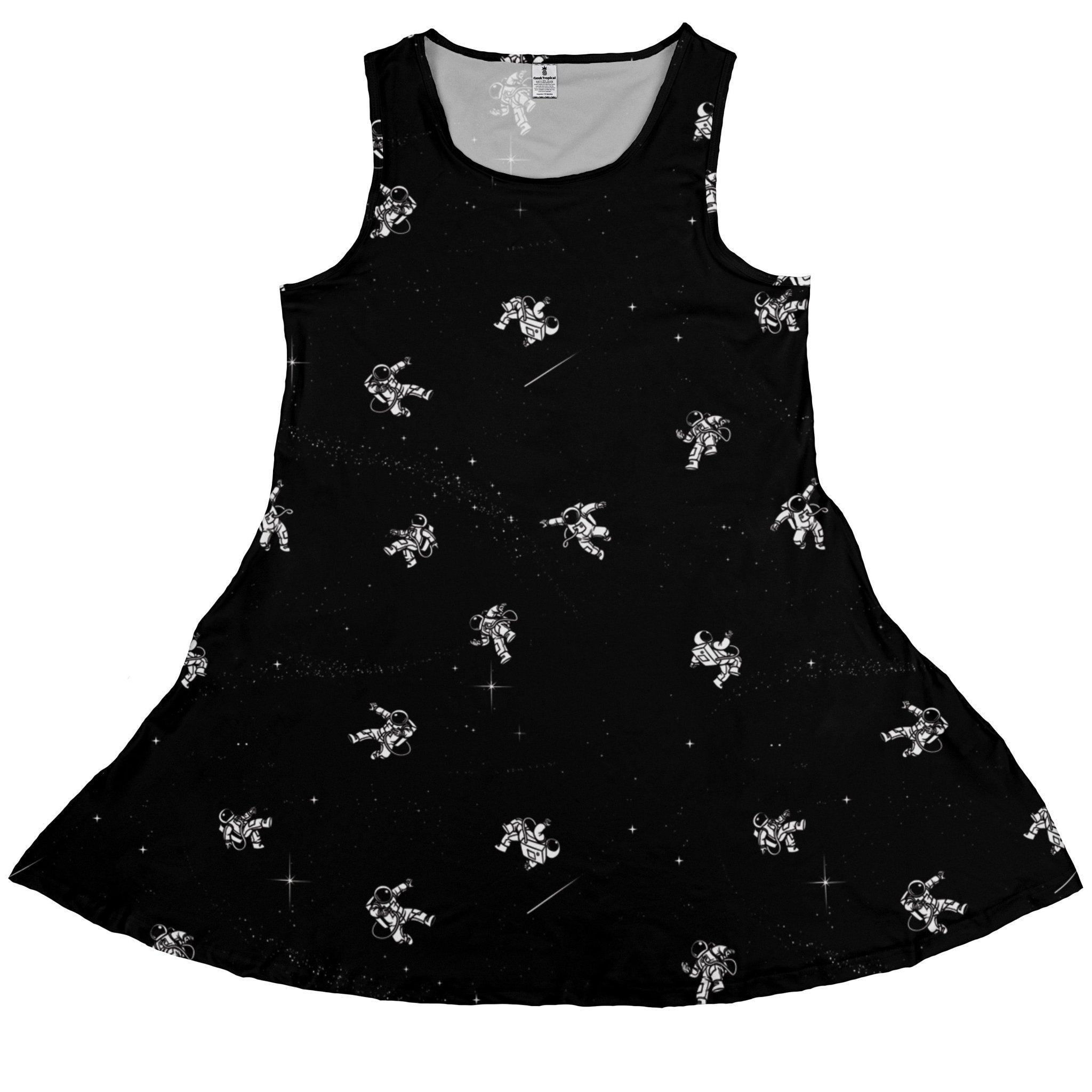 Gravity Reloaded Space Dress Geek Nerd Design by Tobe Fonseca lx - C outer space & astronaut print