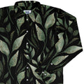Growing Leaves Metallic Specs Long Sleeve Button Up Shirt Geek Nerd adult sizing Botany Print FLOW DESC WRITING