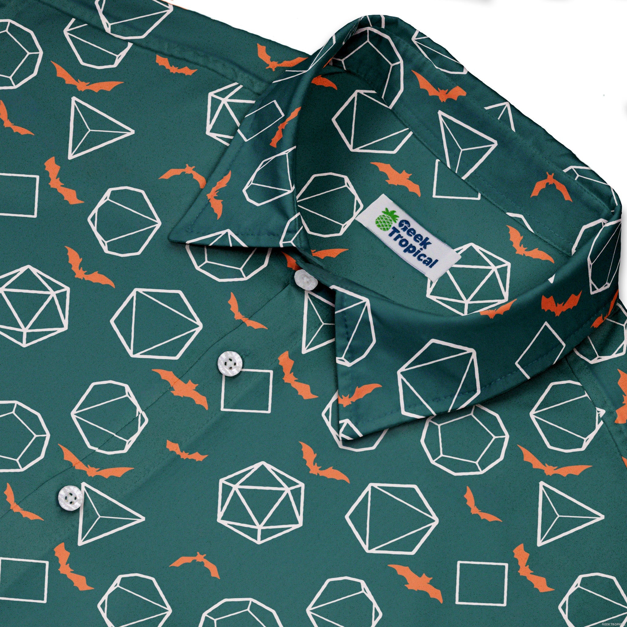 Halloween DND Dice Button Up Shirt