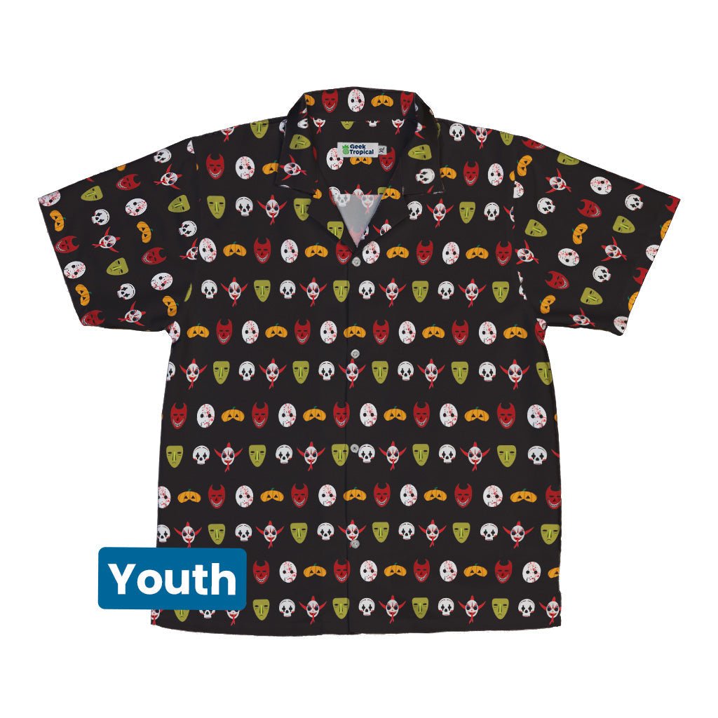 Halloween Masks Youth Hawaiian Shirt Geek Nerd halloween q4