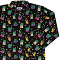 Happy Kawaii Plants Long Sleeve Button Up Shirt Geek Nerd 0925 adult sizing All Adult Button Up Shirts