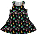 Happy Kawaii Plants Dress Geek Nerd 0925 Botany Print Design by Tobe Fonseca