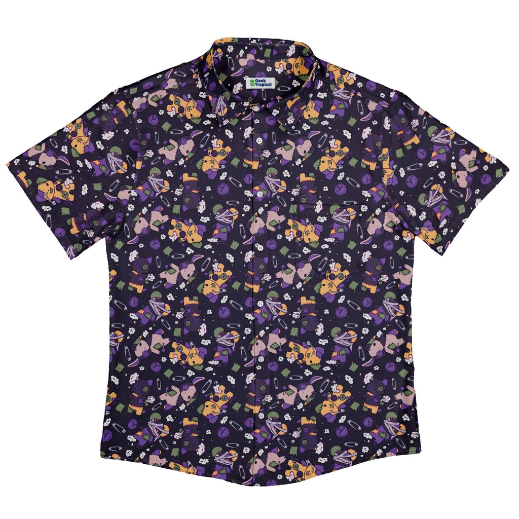 Haunted Plushies Button Up Shirt Geek Nerd 0925 adult sizing All Adult Button Up Shirts