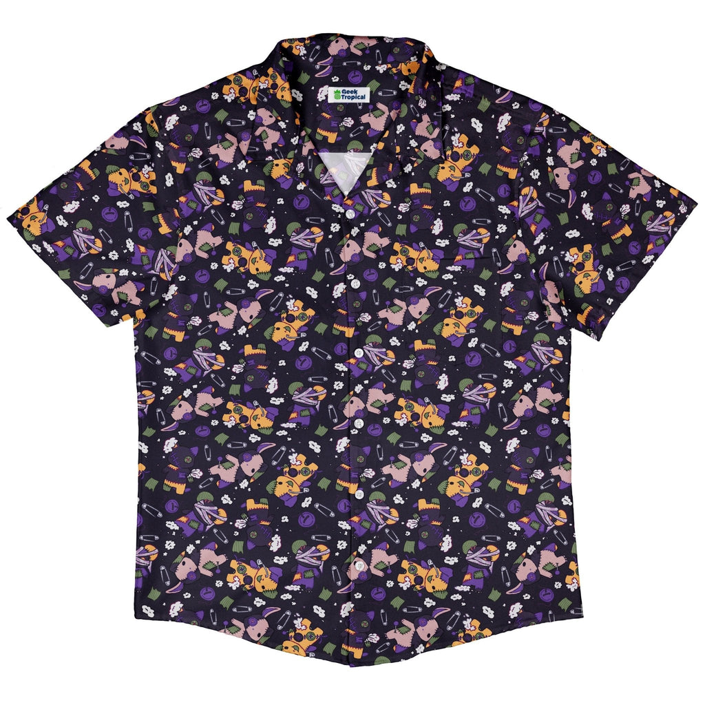 Haunted Plushies Button Up Shirt Geek Nerd 0925 adult sizing All Adult Button Up Shirts