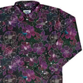 Hawaiian Blooms Space Long Sleeve Button Up Shirt Geek Nerd adult sizing Botany Print Designs by Nathan
