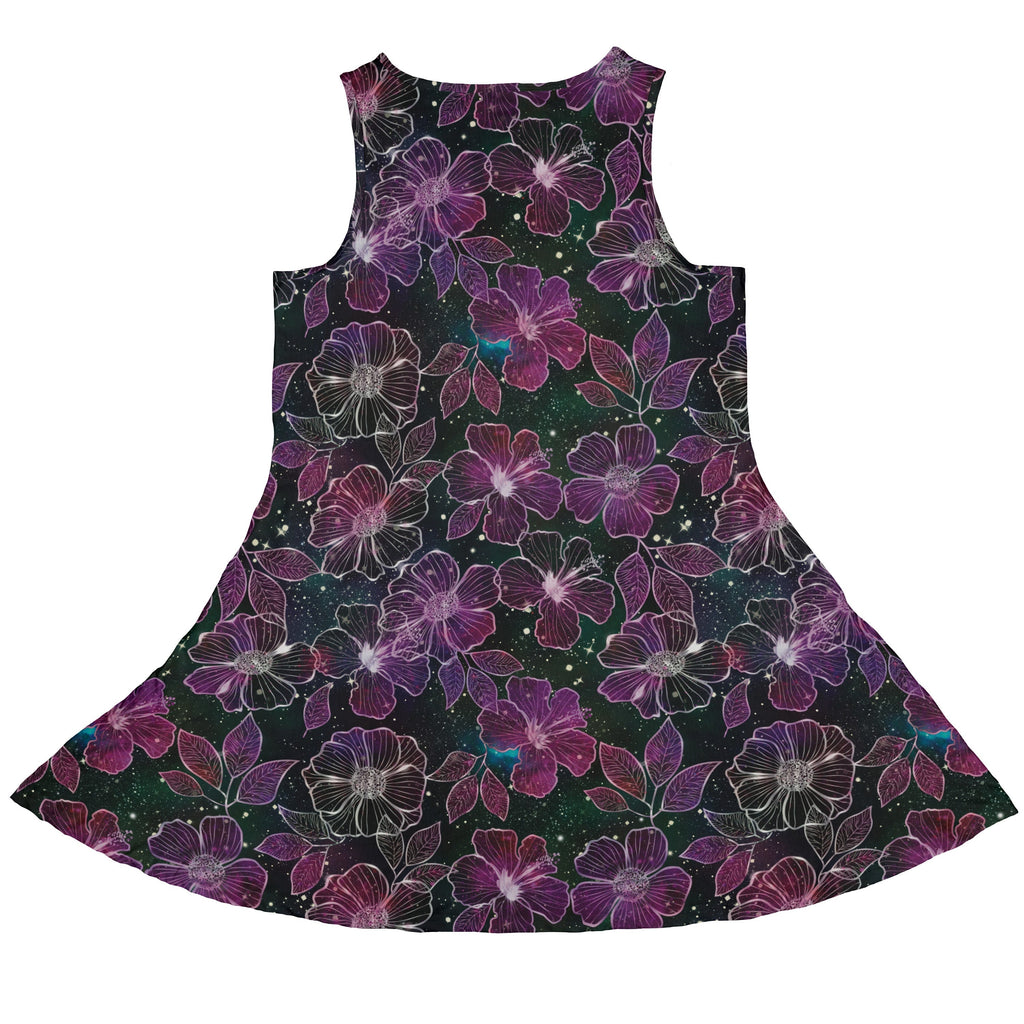 Hawaiian Blooms Space Sleeveless Dress