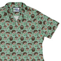 Hedge Hog Garden Adventures Curvy Button Up Shirt Geek Nerd animal patterns botany print Design by Julie Kitzes