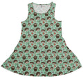 Hedge Hog Garden Adventures Dress Geek Nerd animal patterns botany print Design by Julie Kitzes