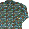 Hexagon Tile Game Symbols Long Sleeve Button Up Shirt Geek Nerd adult sizing board game print Designs by Nathan