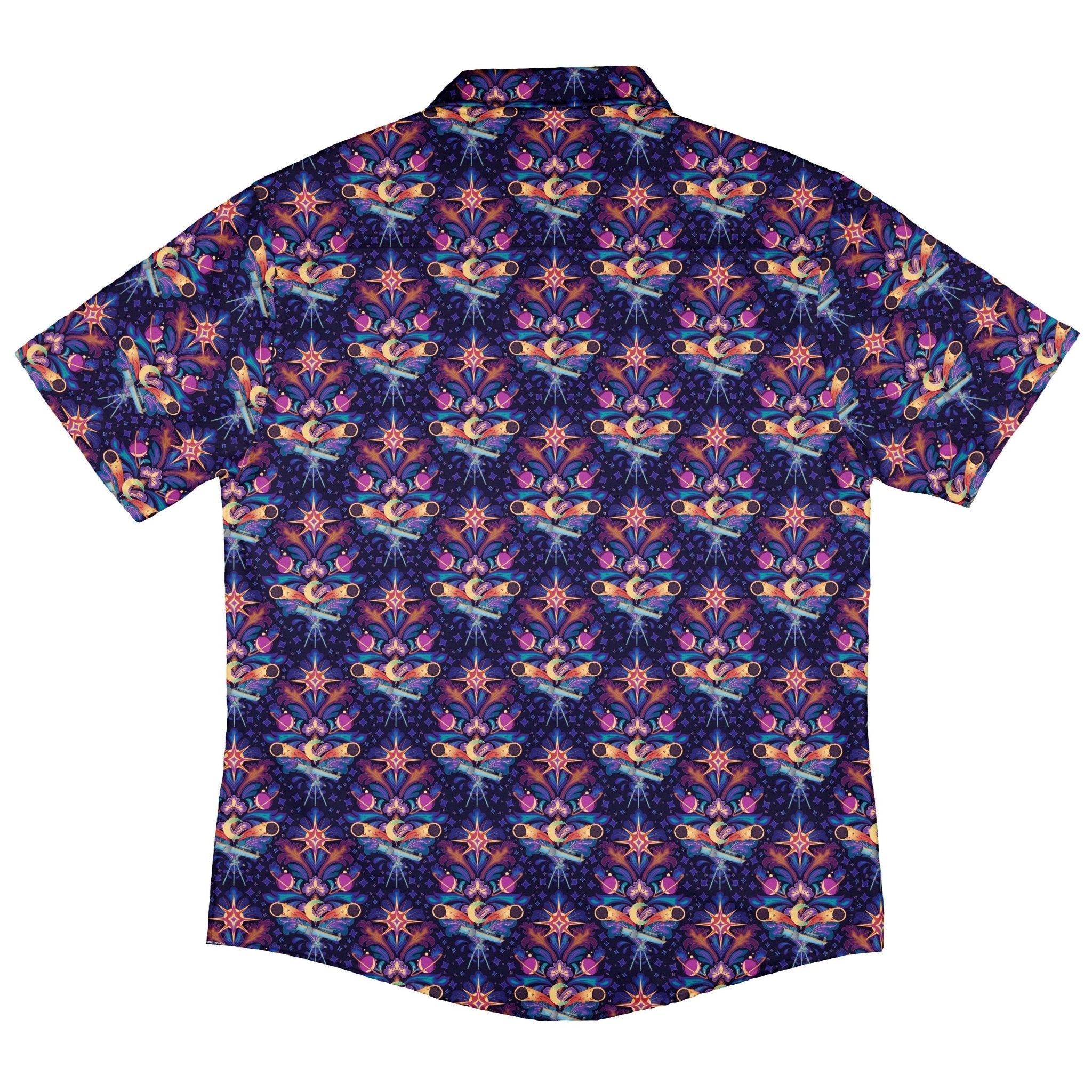 Hidden Astronomy Button Up Shirt Geek Nerd adult sizing Design by Brigid Ashwood outer space & astronaut print