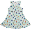 Hot Air Balloon Sky Dress Geek Nerd Design by Zirkus Design lx - C outer space & astronaut print