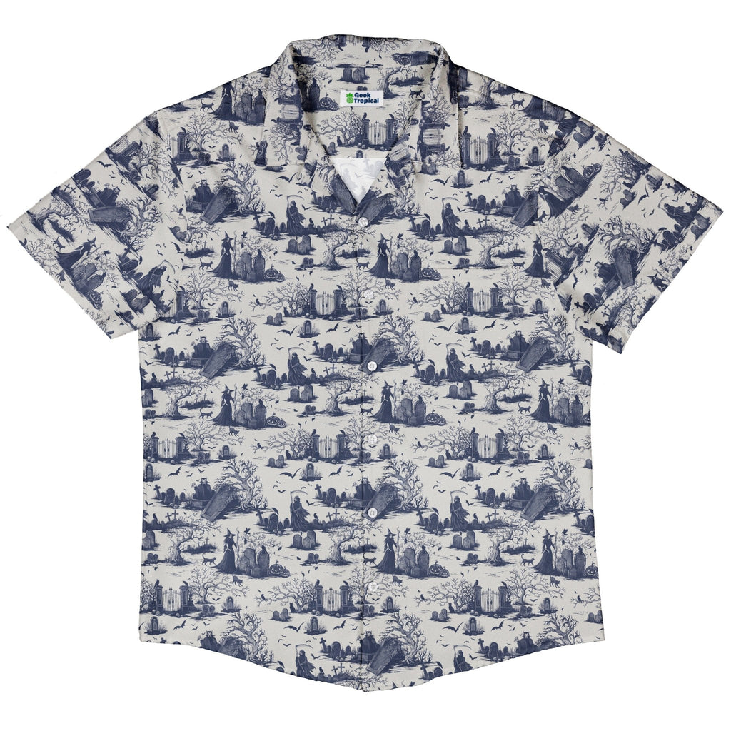 Huanted Graveyard Light Button Up Shirt Geek Nerd 0925 adult sizing All Adult Button Up Shirts