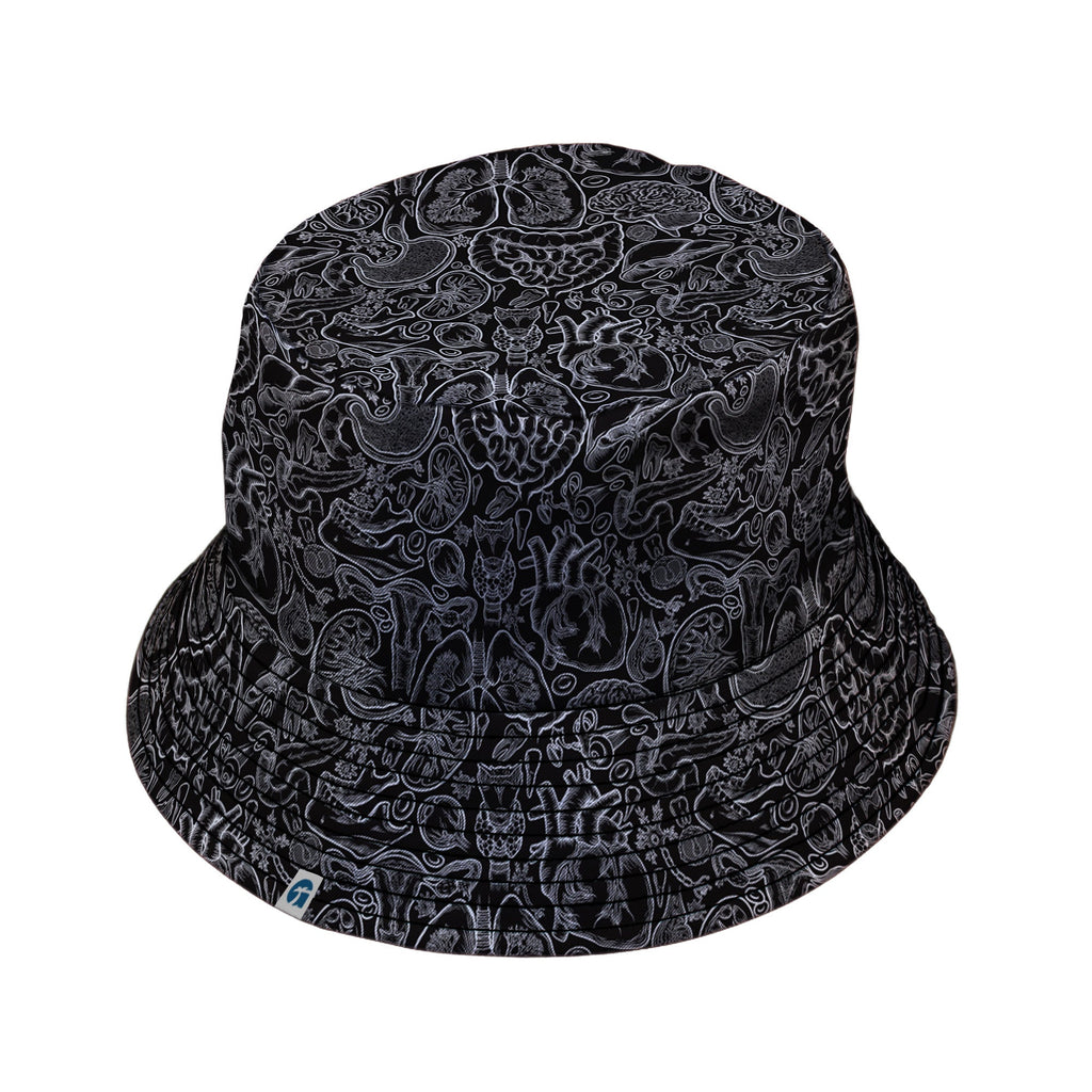 Nerdy Human Anatomy Black Bucket Hat