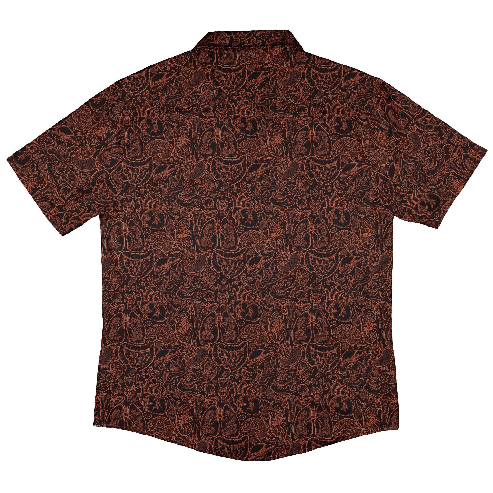Nerdy Human Anatomy Dark Button Up Shirt