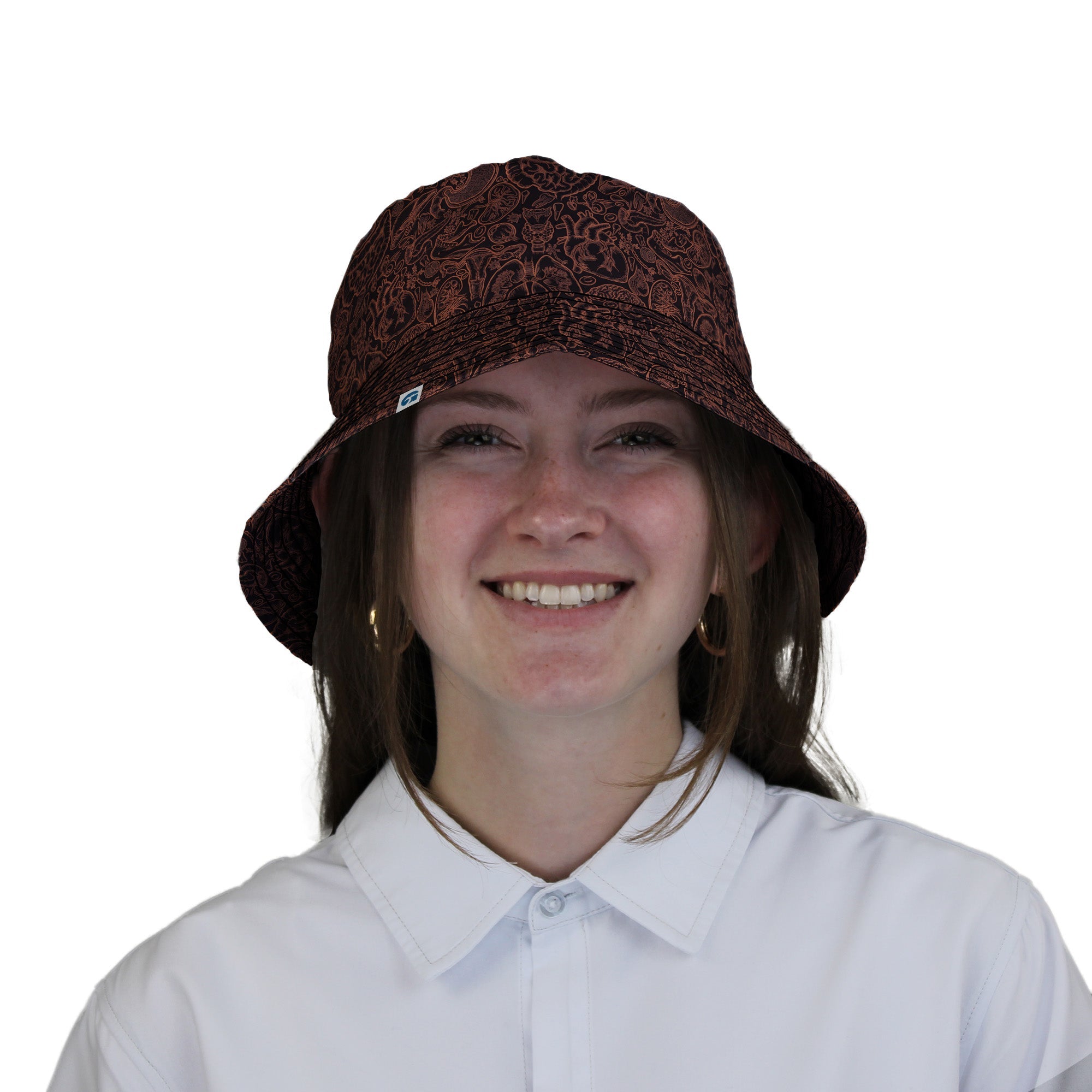 Nerdy Human Anatomy Dark Bucket Hat
