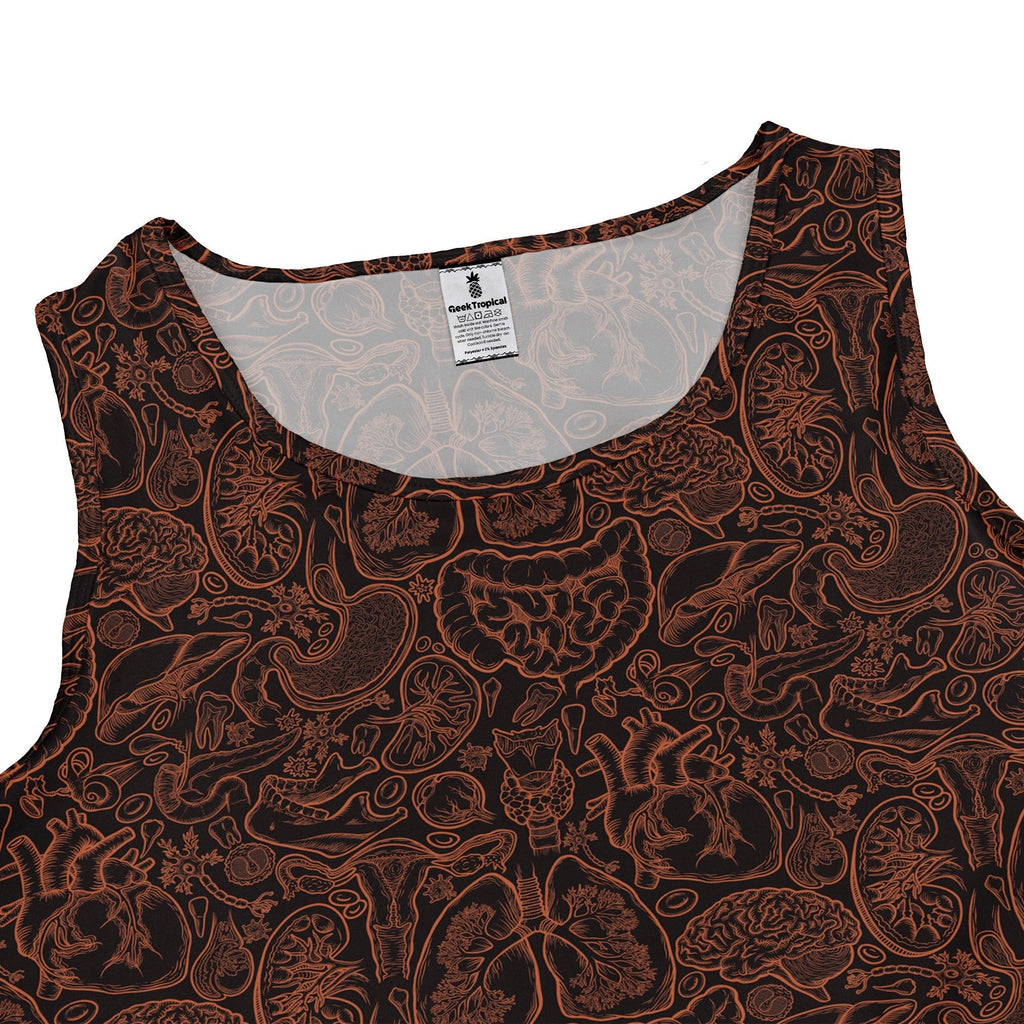 Nerdy Human Anatomy Dark Sleeveless Dress