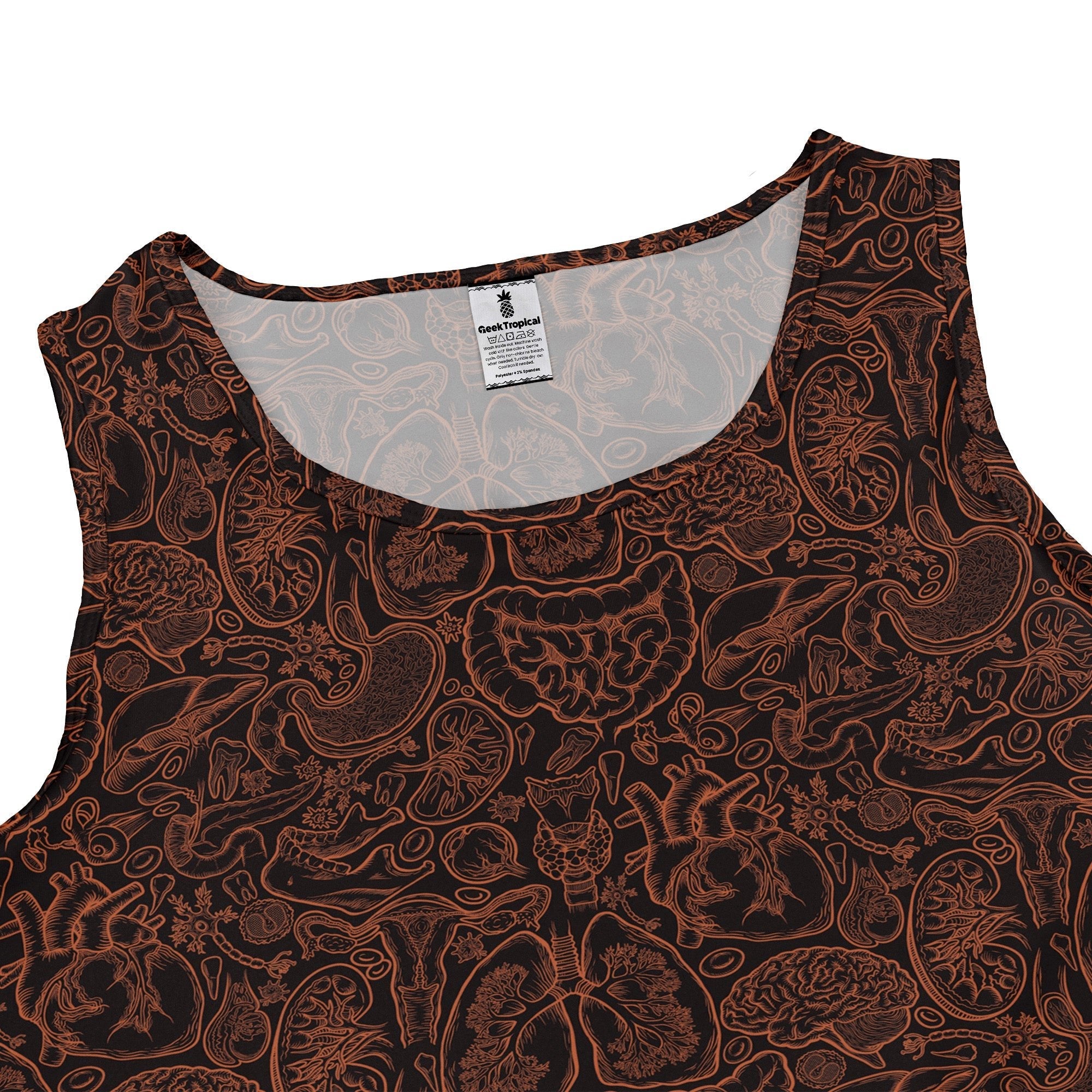 Nerdy Human Anatomy Dark Sleeveless Dress