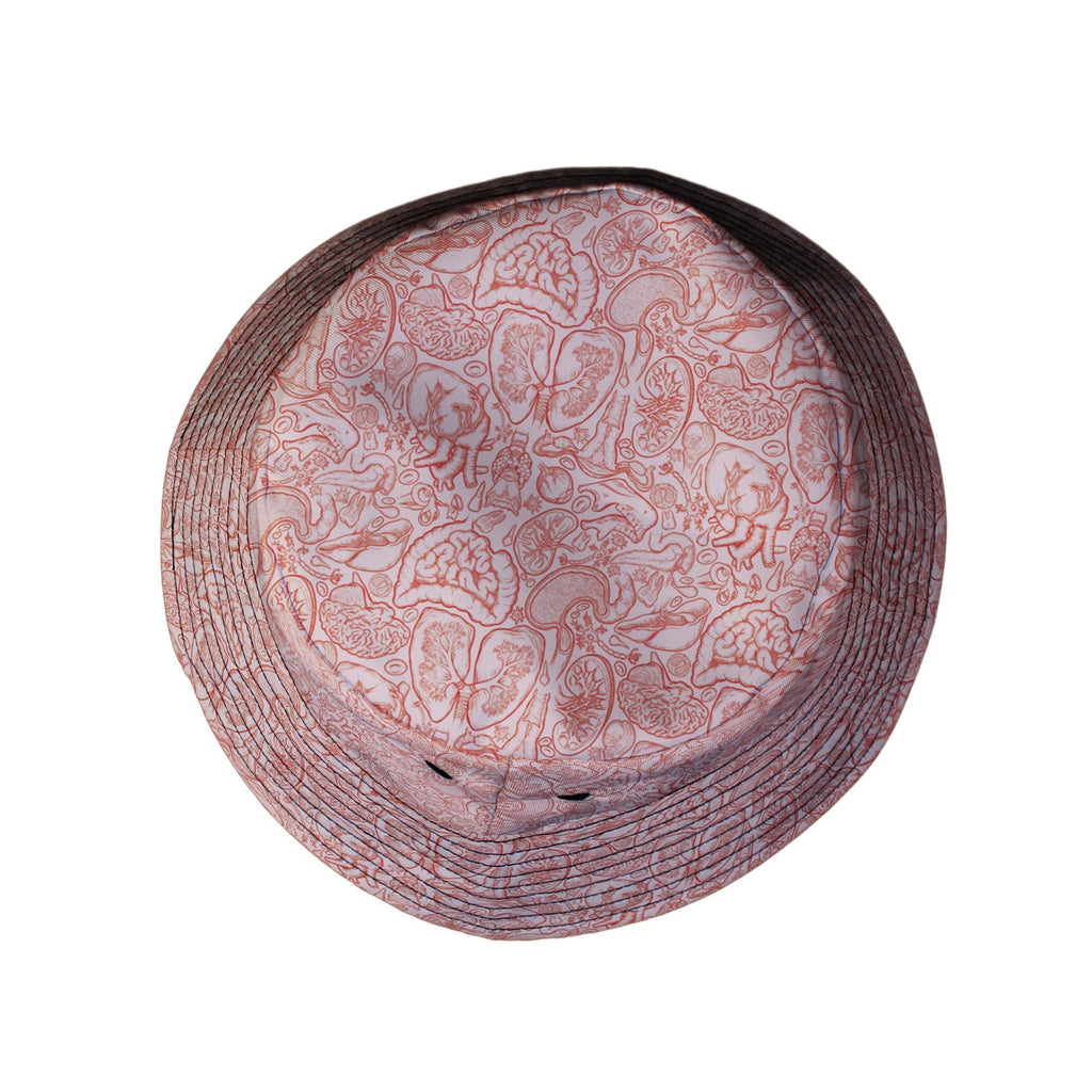 Nerdy Human Anatomy Light Bucket Hat