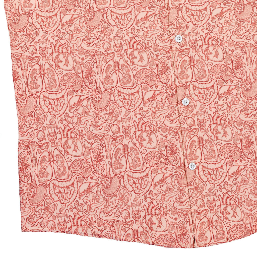 Nerdy Human Anatomy Light Button Up Shirt
