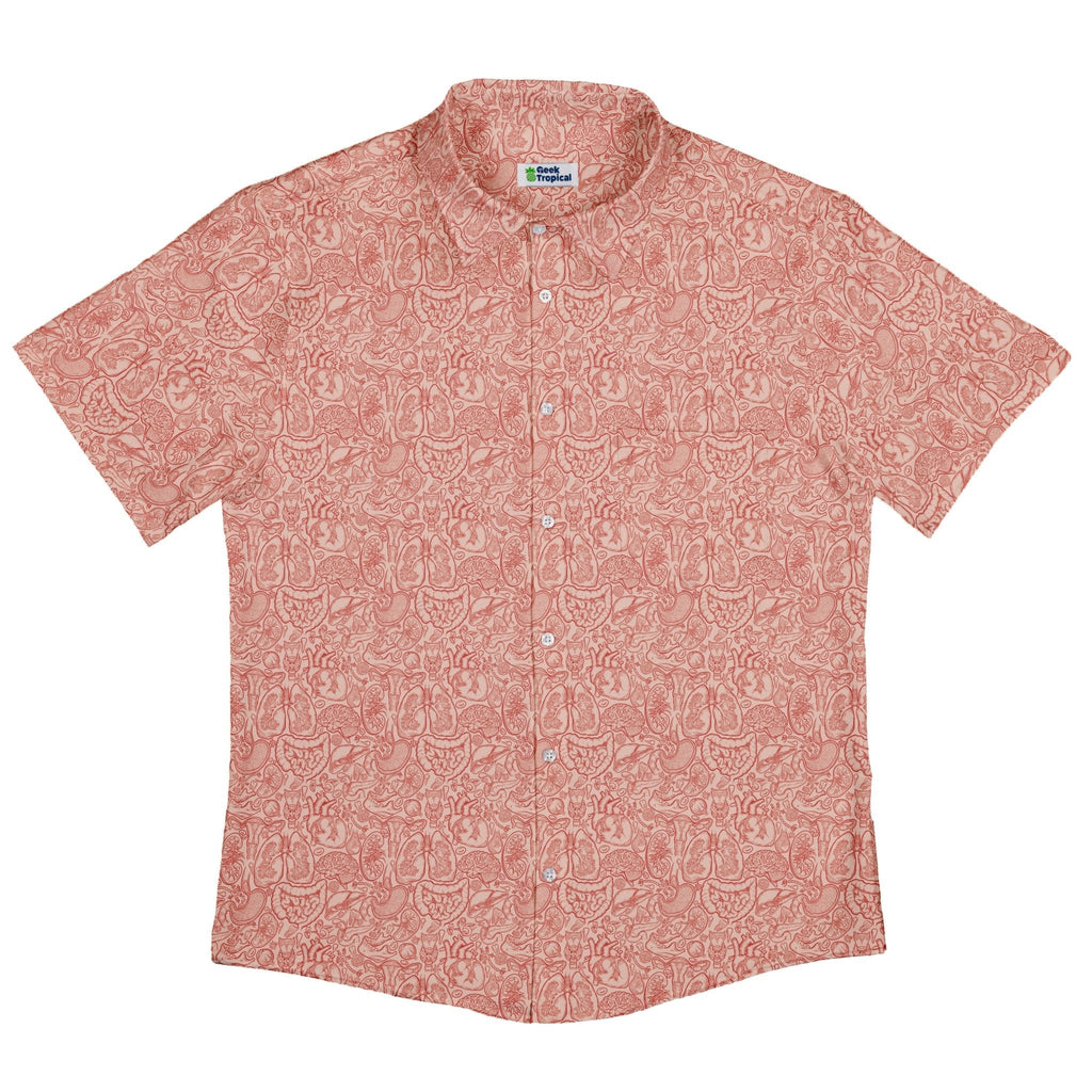 Nerdy Human Anatomy Light Button Up Shirt