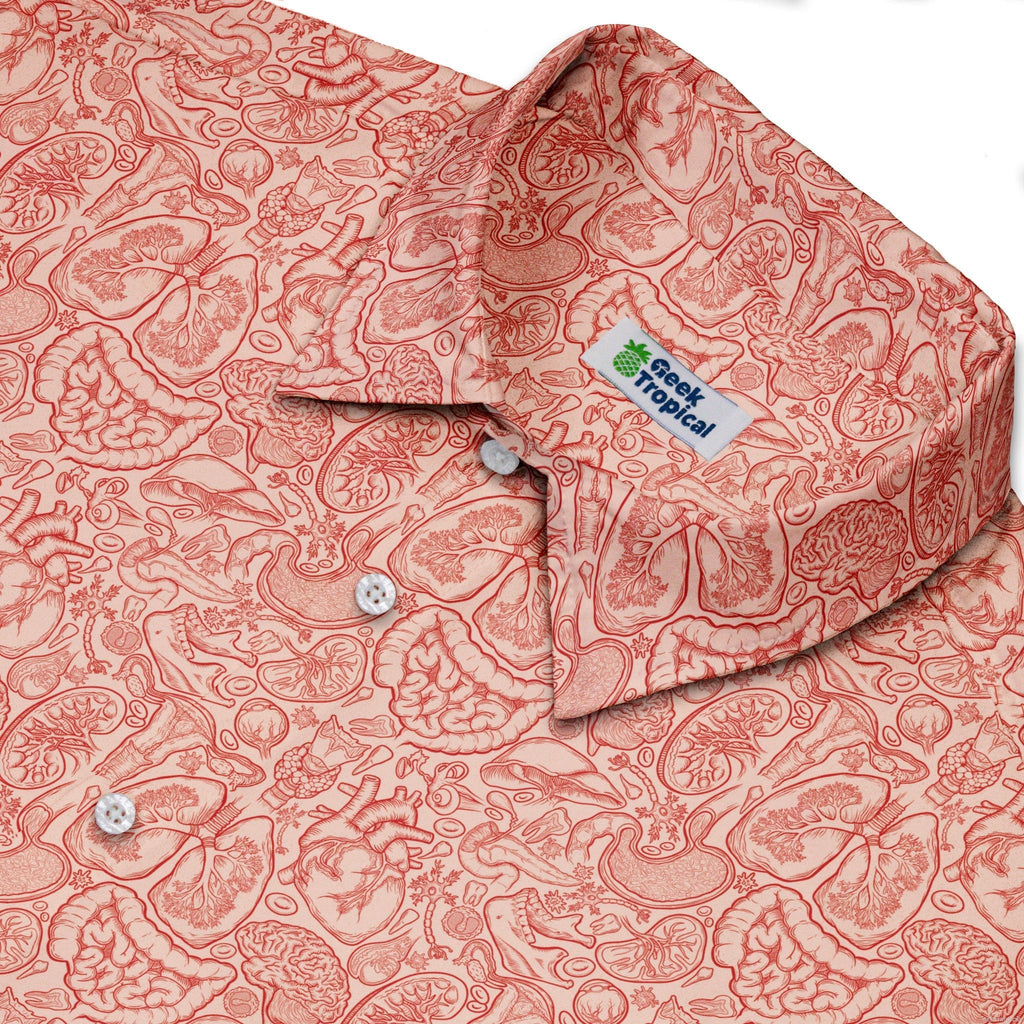 Nerdy Human Anatomy Light Button Up Shirt