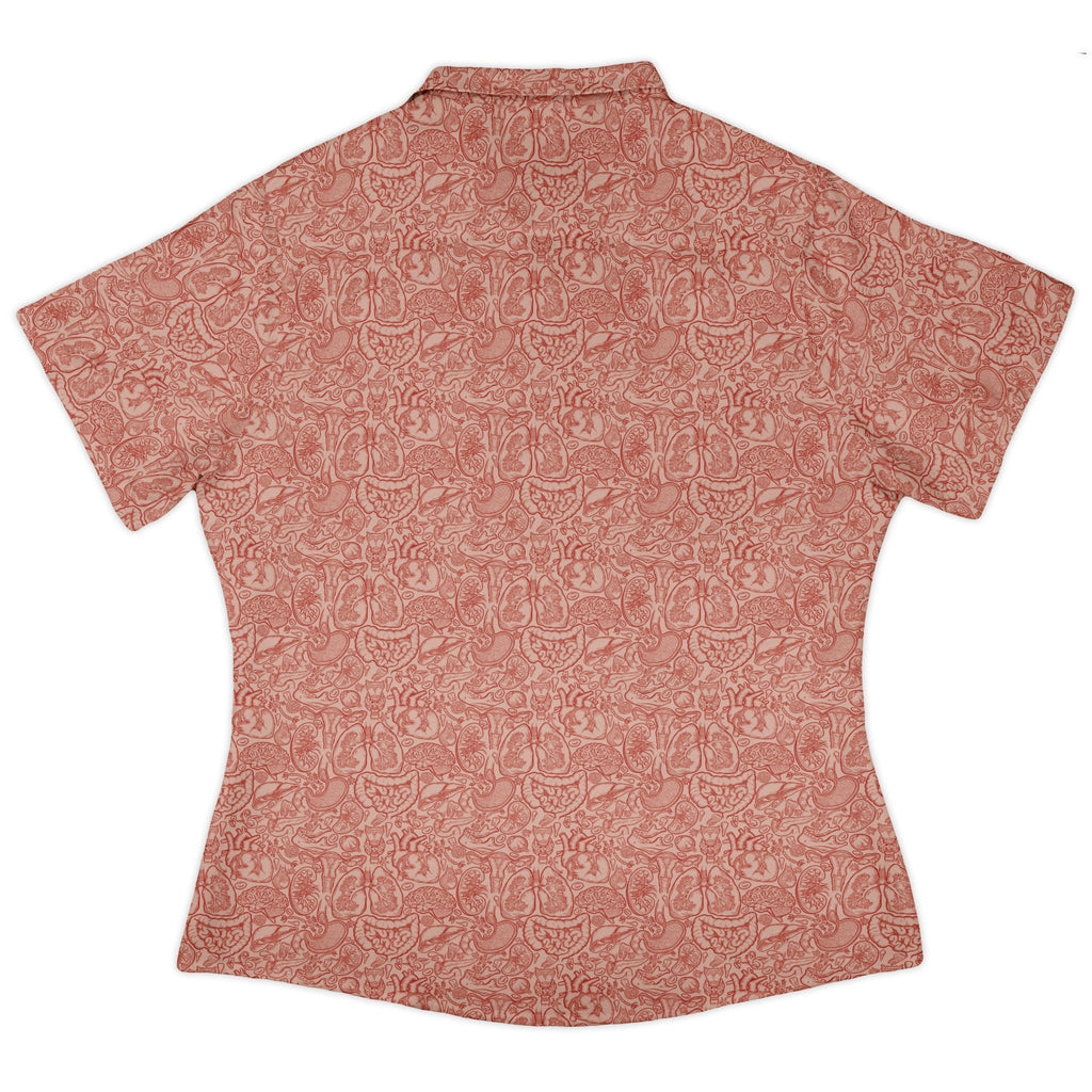 Nerdy Human Anatomy Light Curvy Button Up Shirt