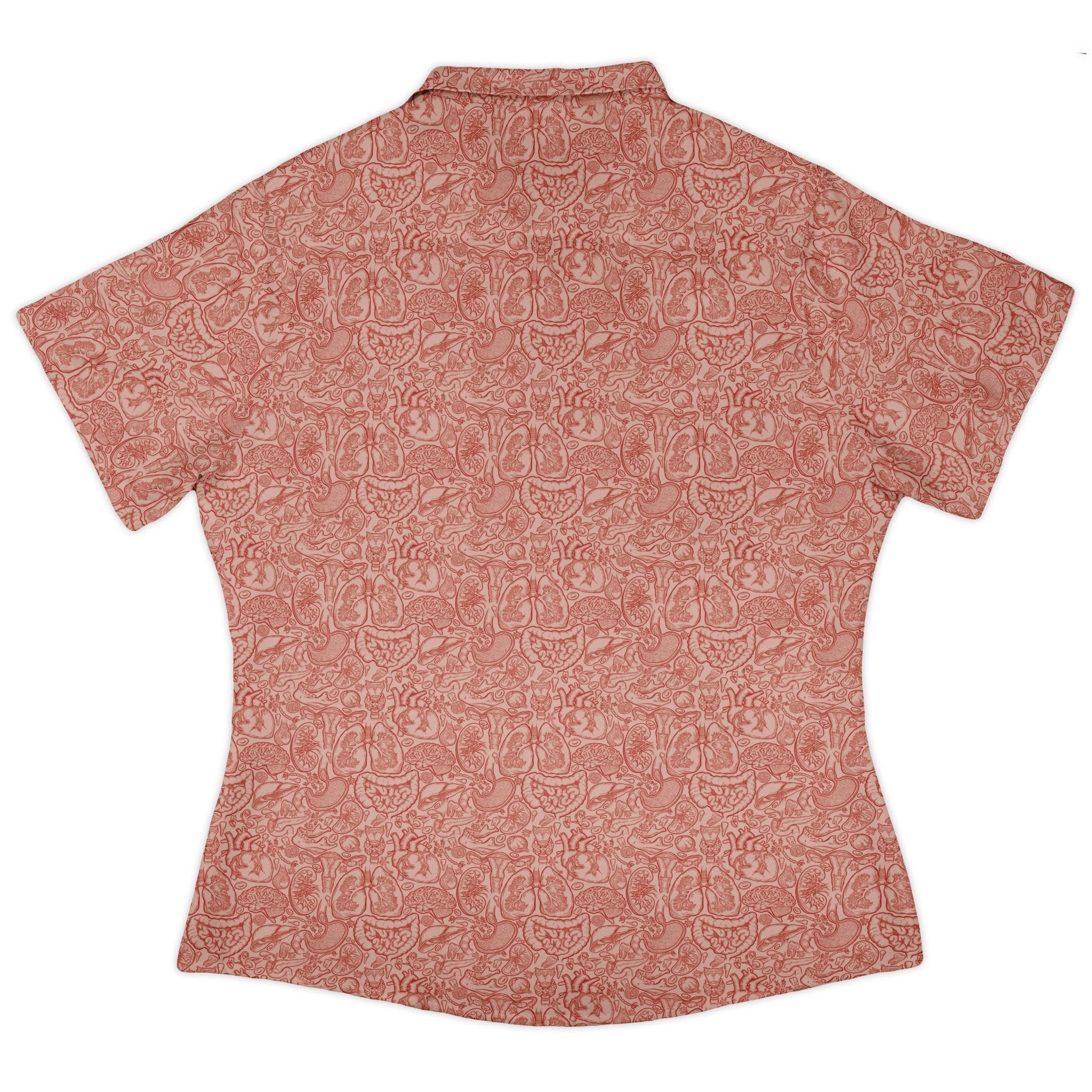Nerdy Human Anatomy Light Curvy Button Up Shirt