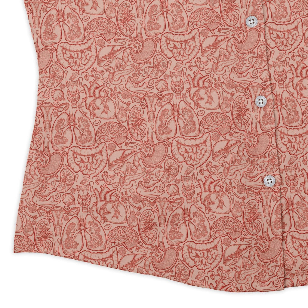 Nerdy Human Anatomy Light Curvy Button Up Shirt