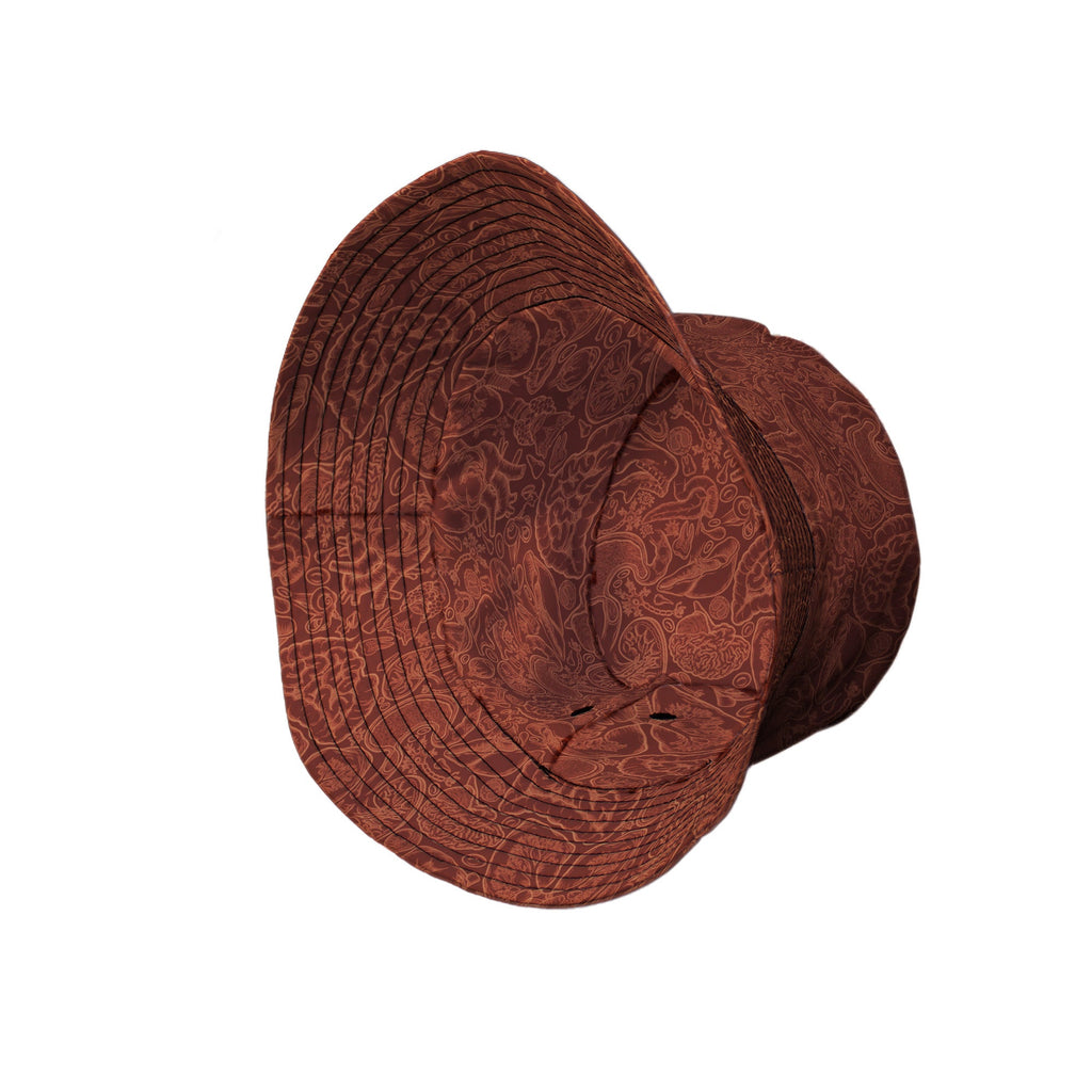 Nerdy Human Anatomy Red Bucket Hat