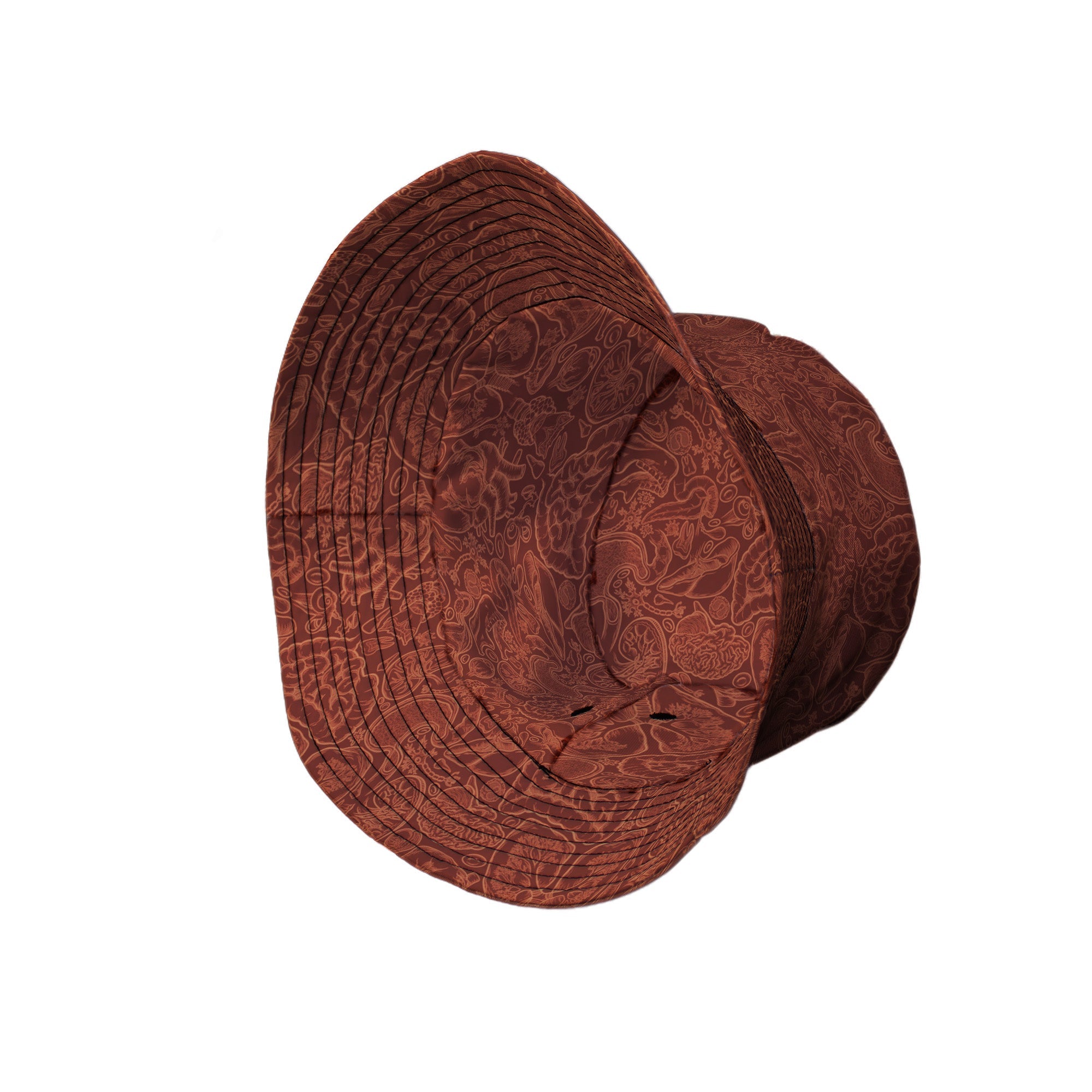Nerdy Human Anatomy Red Bucket Hat