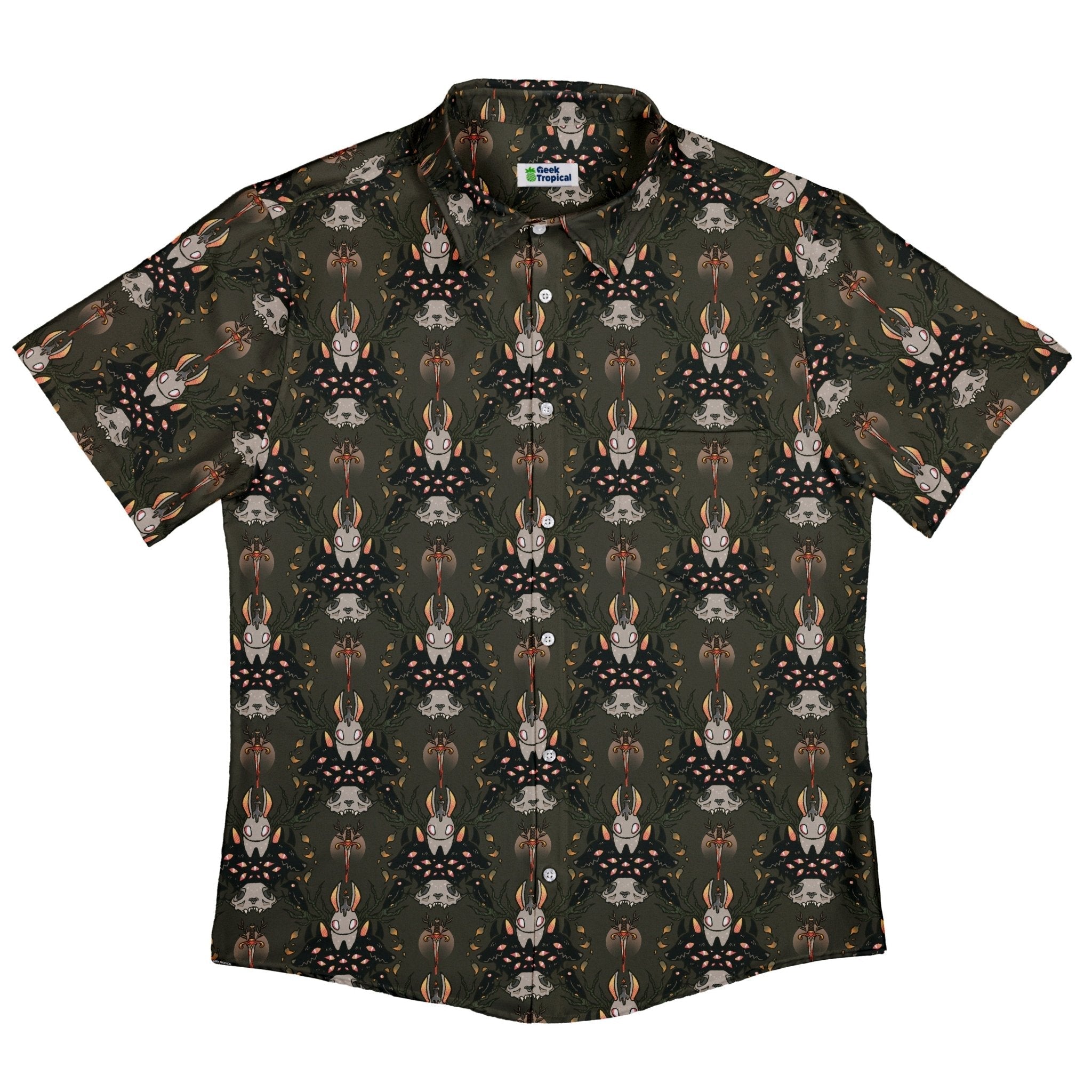 Hunter and Prey Button Up Shirt Geek Nerd 0925 adult sizing All Adult Button Up Shirts