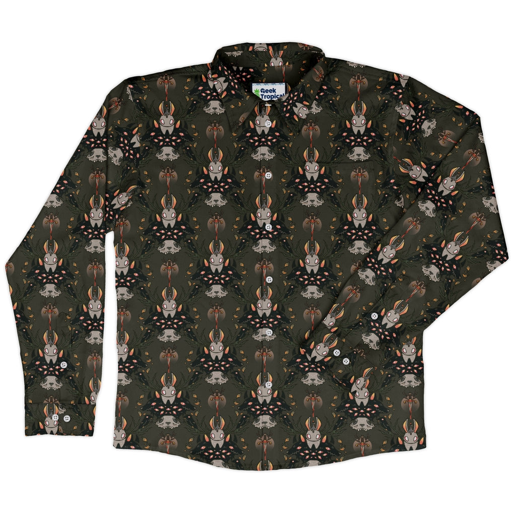 Hunter and Prey Long Sleeve Button Up Shirt Geek Nerd 0925 adult sizing All Adult Button Up Shirts