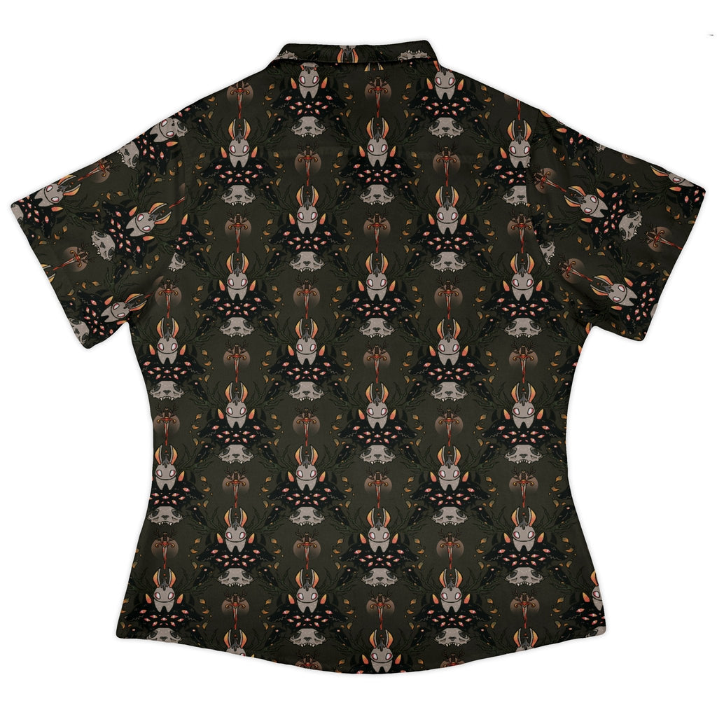 Hunter and Prey Curvy Button Up Shirt Geek Nerd 0925 All Adult Button Up Shirts Animal Patterns
