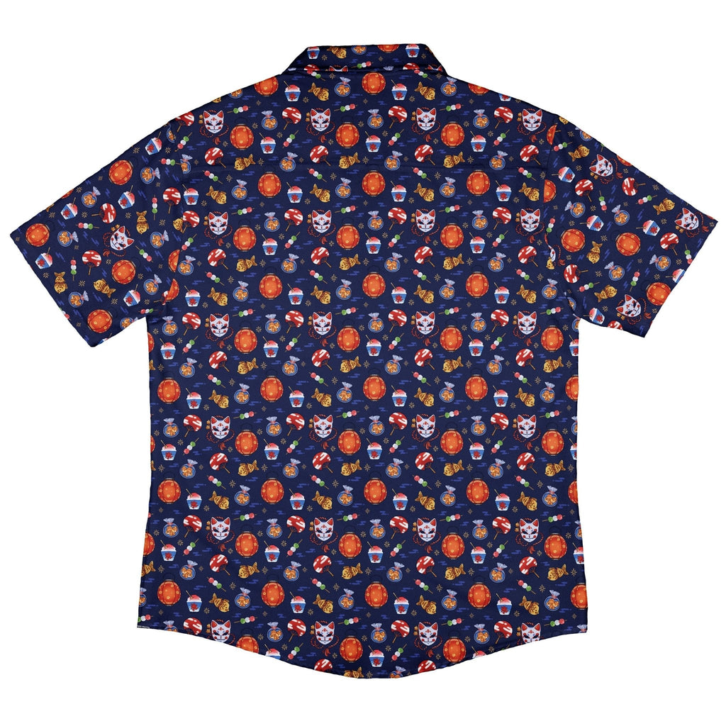 Japanese Festival Button Up Shirt Geek Nerd adult sizing anime Design by Ardi Tong