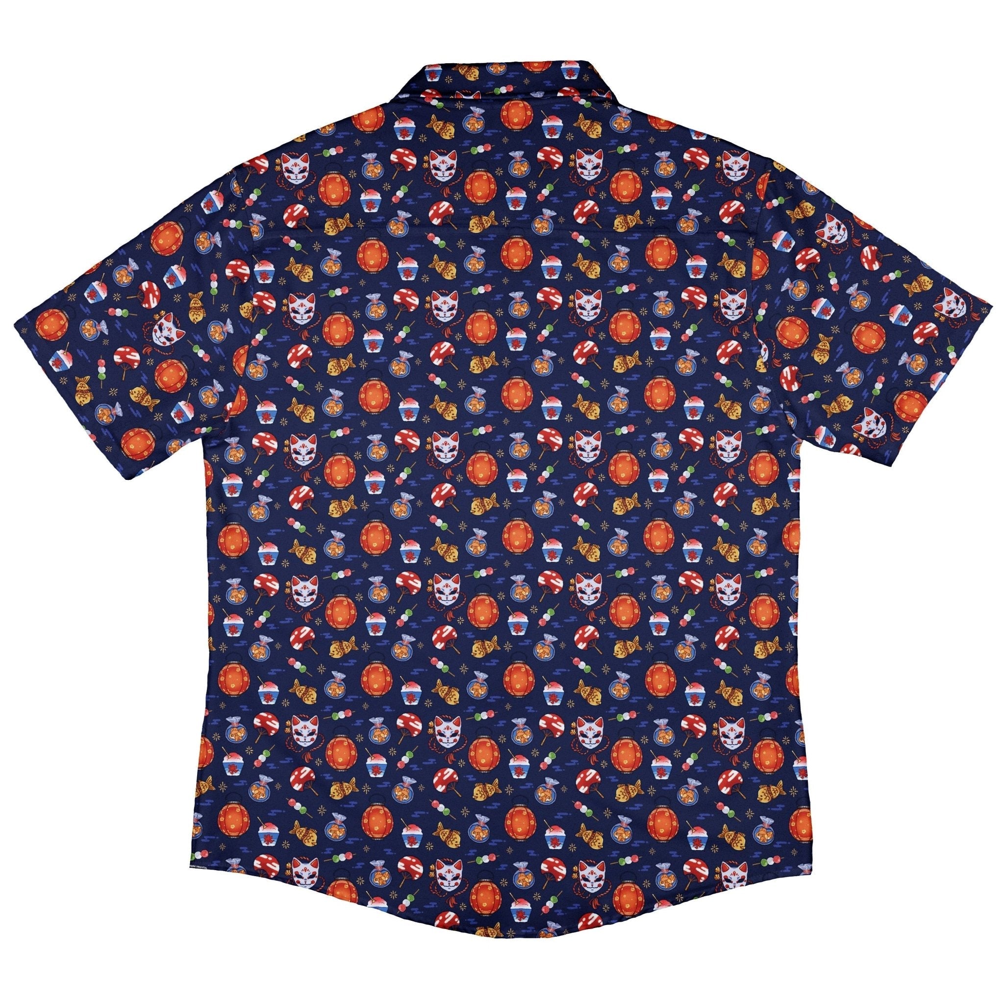 Japanese Festival Button Up Shirt Geek Nerd adult sizing anime Design by Ardi Tong