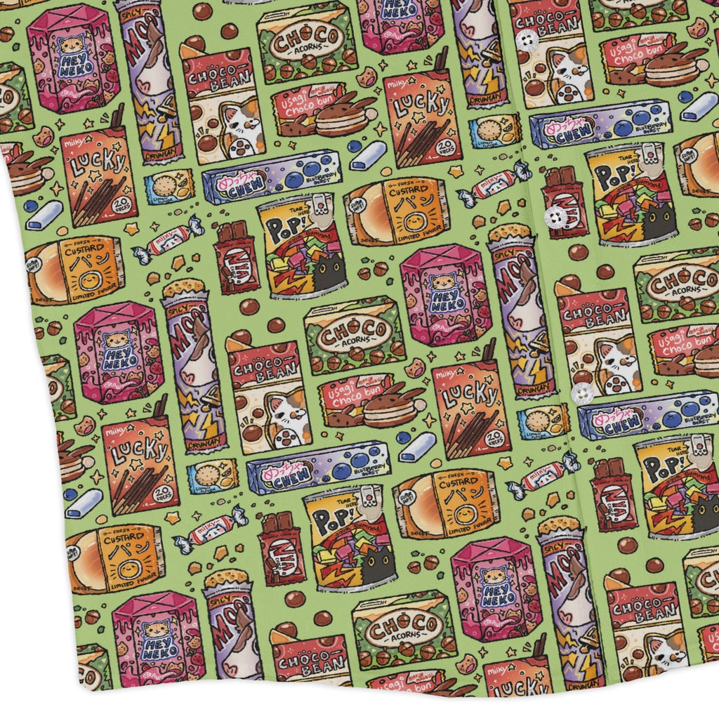 Japanese Vending Machine Snacks Long Sleeve Button Up Shirt Geek Nerd 0925 adult sizing All Adult Button Up Shirts