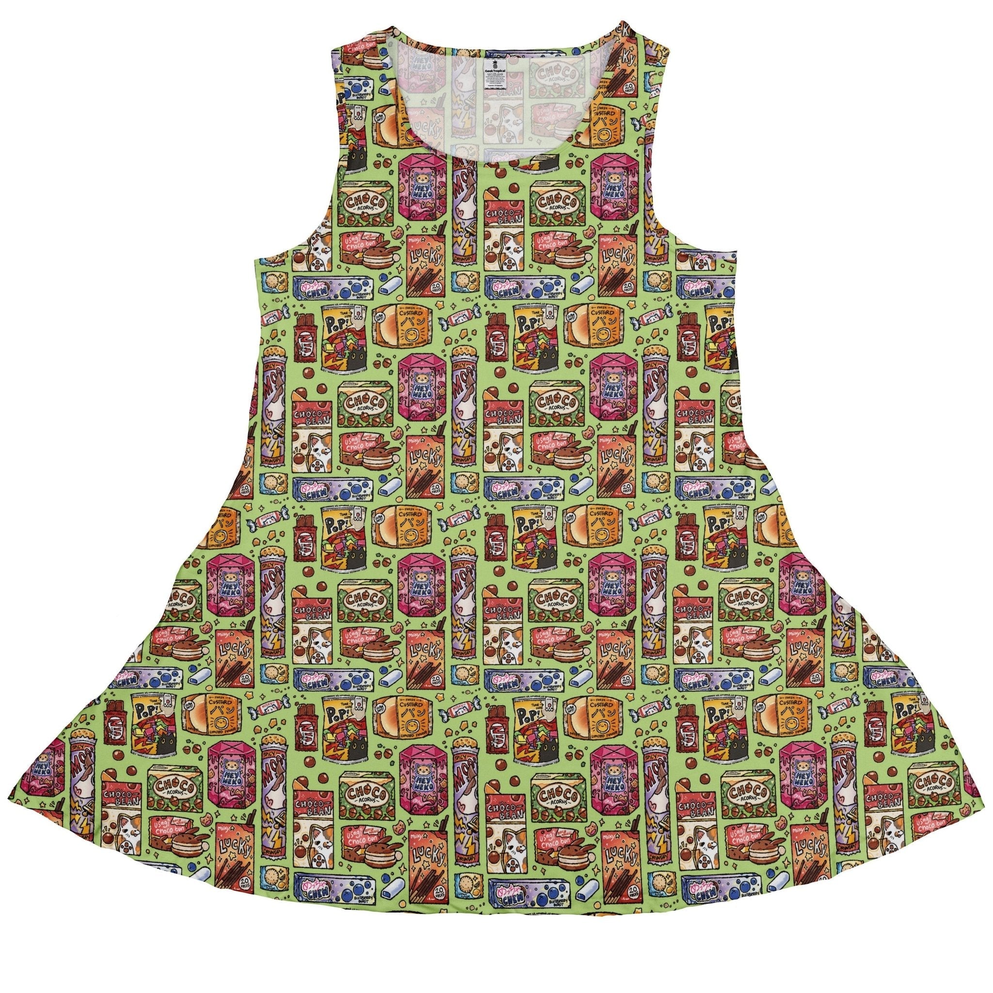Japanese Vending Machine Snacks Dress Geek Nerd 0925 Anime Design by Ardi Tong