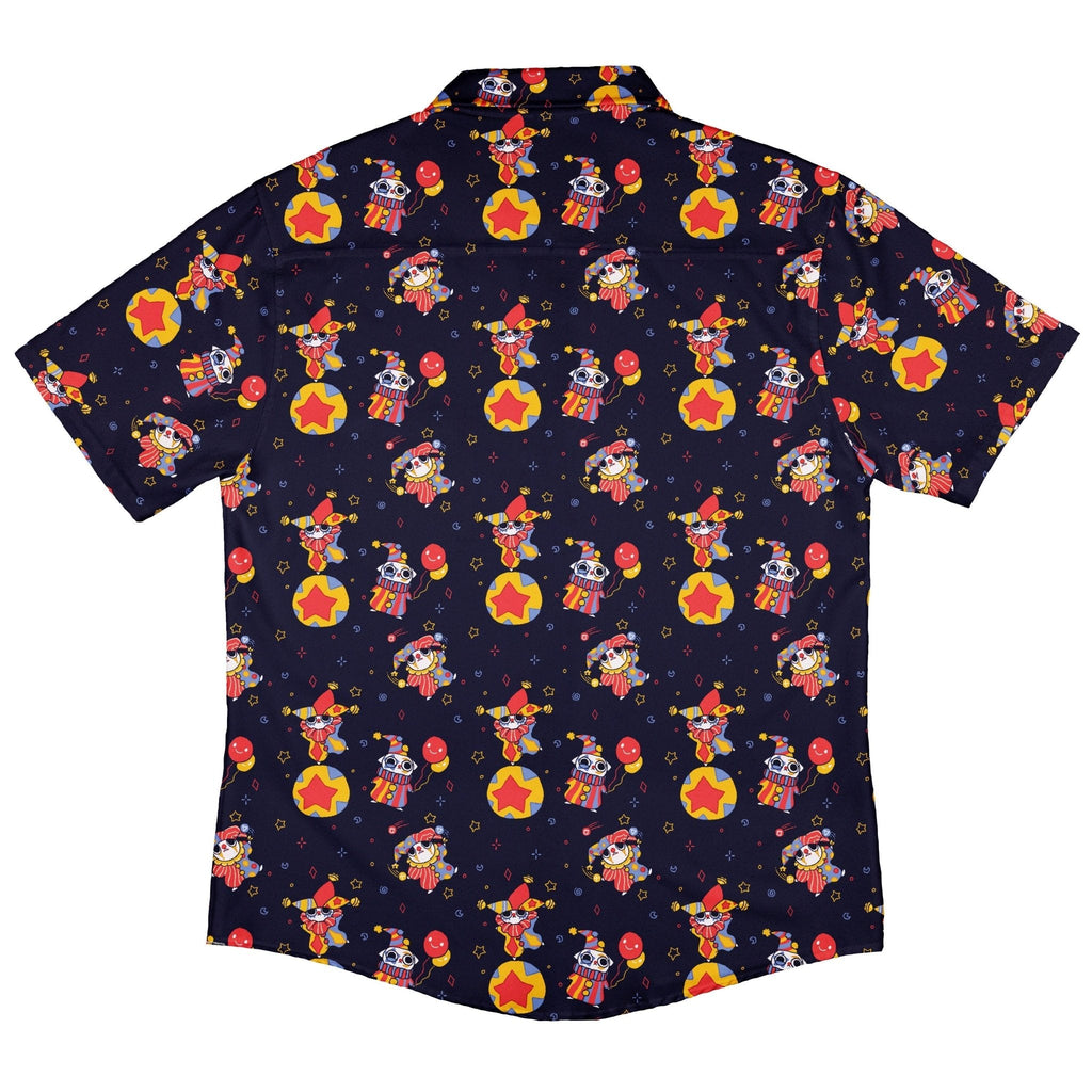 Jester Cats Button Up Shirt Geek Nerd adult sizing Design by Ardi Tong funny prints