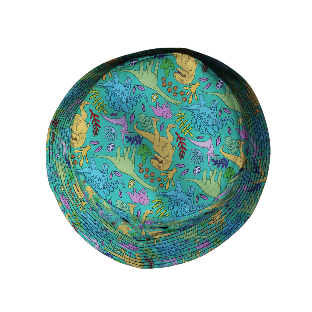 Jurassic Jungle Bucket Hat Geek Nerd Design by Julie Kitzes dinosaur print lx - B