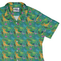 Jurassic Jungle Curvy Button Up Shirt Geek Nerd Design by Julie Kitzes dinosaur print q225